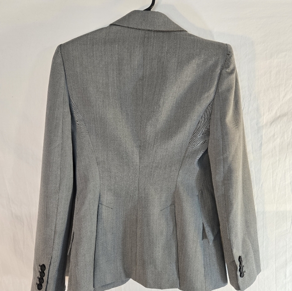 Alexander McQueen Women's Size 40 Gray Houndstooth One Button Wool Blazer New - Picture 6 of 11